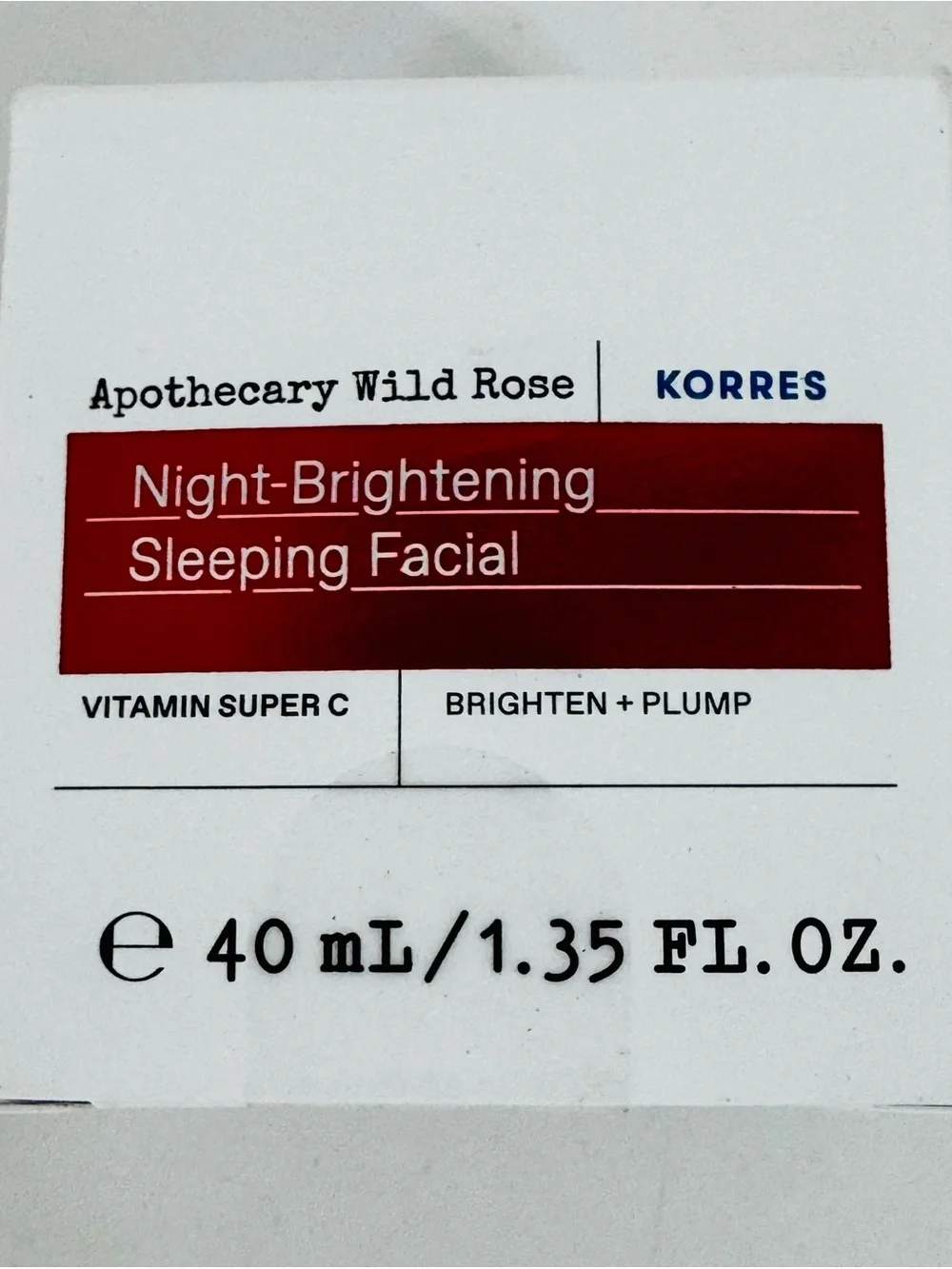 Korres Night-Brightening Sleeping Facial - Red and White